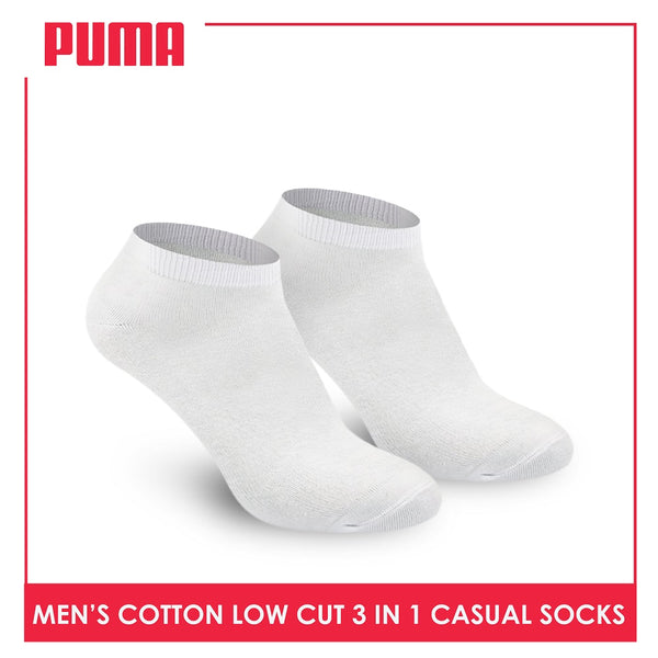Puma Men's Cotton Lite Thin Casual Low Cut Socks 3 pairs in a pack PMCKG3