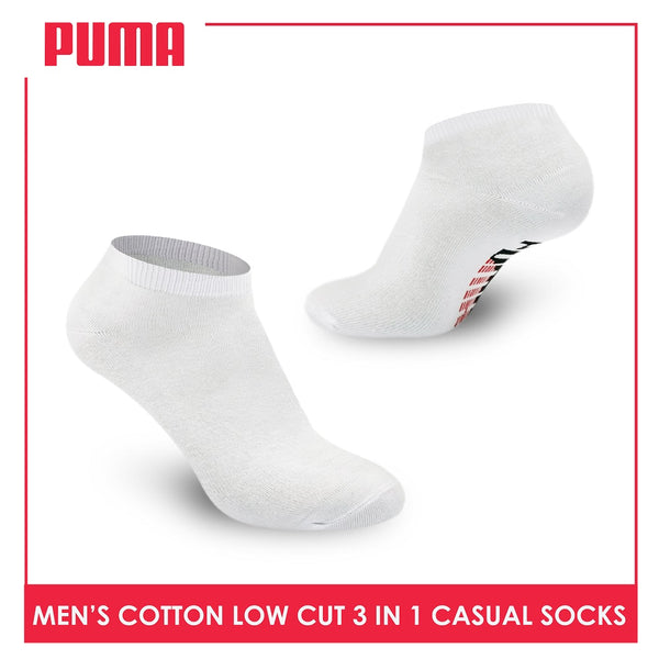 Puma Men's Cotton Lite Thin Casual Low Cut Socks 3 pairs in a pack PMCKG3