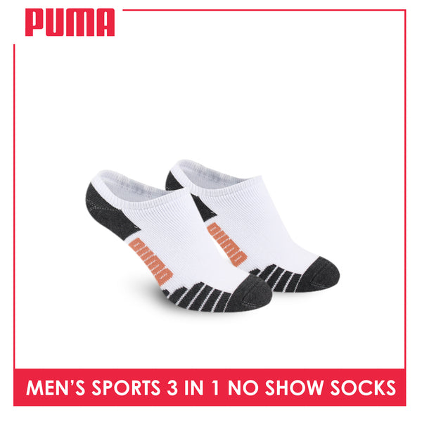 Puma Men's Cotton Thick Sports No Show Socks 3 pairs in a pack PMSKG17