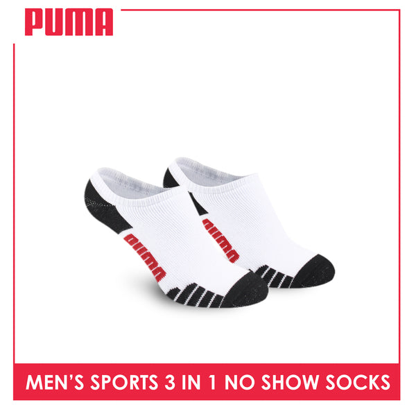 Puma Men's Cotton Thick Sports No Show Socks 3 pairs in a pack PMSKG17