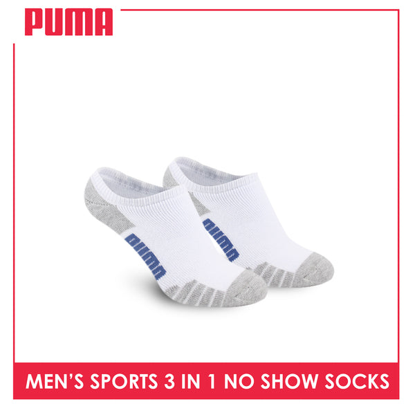 Puma Men's Cotton Thick Sports No Show Socks 3 pairs in a pack PMSKG17