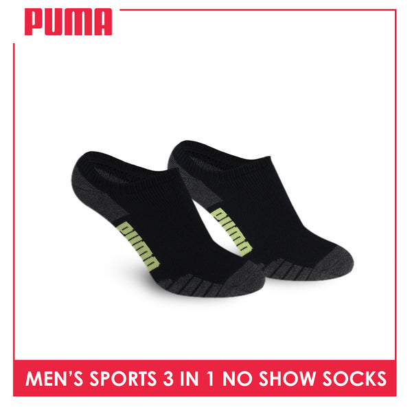 Puma Men's Cotton Thick Sports No Show Socks 3 pairs in a pack PMSKG17