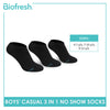 Biofresh Boys’ Antimicrobial Cotton Lite Thin Casual No Show Socks 3 pairs in a pack RBCKFG42