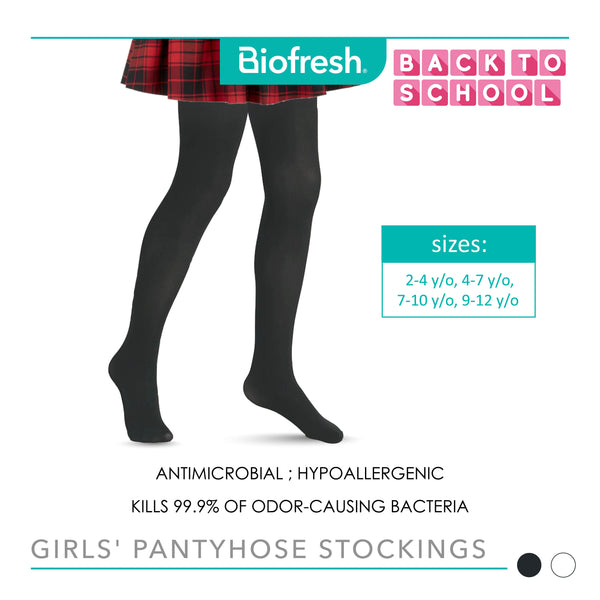 Biofresh Girls’ Antimicrobial Smooth Stretch Pantyhose Stockings 1 pair RCSP50