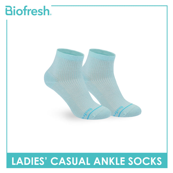 Biofresh Ladies' Antimicrobial Cotton Lite Thin Casual Ankle Socks 1 pair in 1 pack RLC532