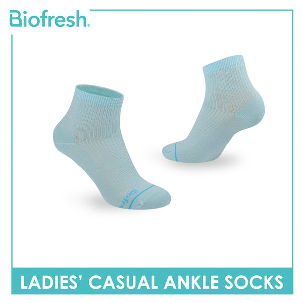 Biofresh Ladies' Antimicrobial Cotton Lite Thin Casual Ankle Socks 1 pair in 1 pack RLC532
