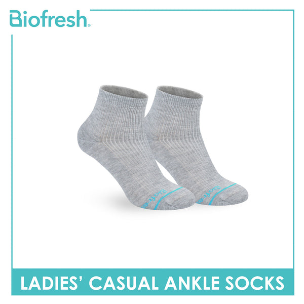 Biofresh Ladies' Antimicrobial Cotton Lite Thin Casual Ankle Socks 1 pair in 1 pack RLC532