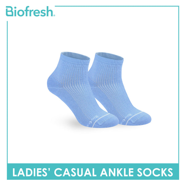 Biofresh Ladies' Antimicrobial Cotton Lite Thin Casual Ankle Socks 1 pair in 1 pack RLC532
