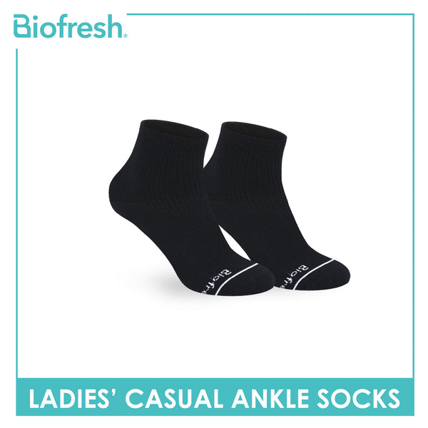 Biofresh Ladies' Antimicrobial Cotton Lite Thin Casual Ankle Socks 1 pair in 1 pack RLC532