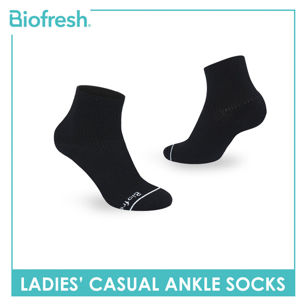 Biofresh Ladies' Antimicrobial Cotton Lite Thin Casual Ankle Socks 1 pair in 1 pack RLC532