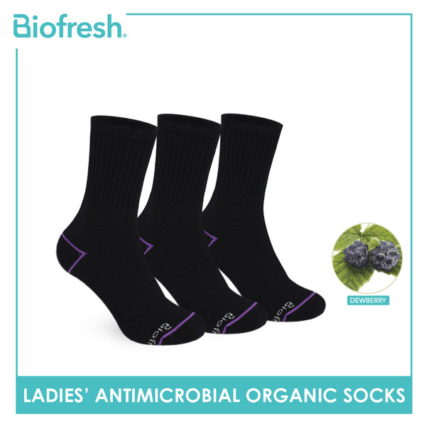 Biofresh Ladies’ Organic Scent Cotton Extreme Performance Crew Socks 3 pairs in a pack RLSG1105