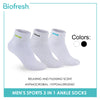 Biofresh Men’s Antimicrobial Cotton Thick Sports Ankle Socks 3 pairs in a pack RMSEG6