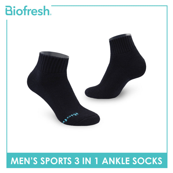 Biofresh Men's Cotton Thick Sports Ankle Socks 3 pairs in a pack RMSKG18