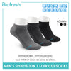 Biofresh Men’s Antimicrobial Odor Free Cotton Ankle Thick Sports Socks 3 pairs in a pack RMSKG19