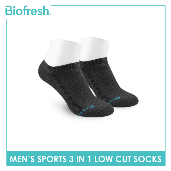 Biofresh Men's Cotton Thick Sports Low Cut Socks 3 pairs in a pack RMSKG21