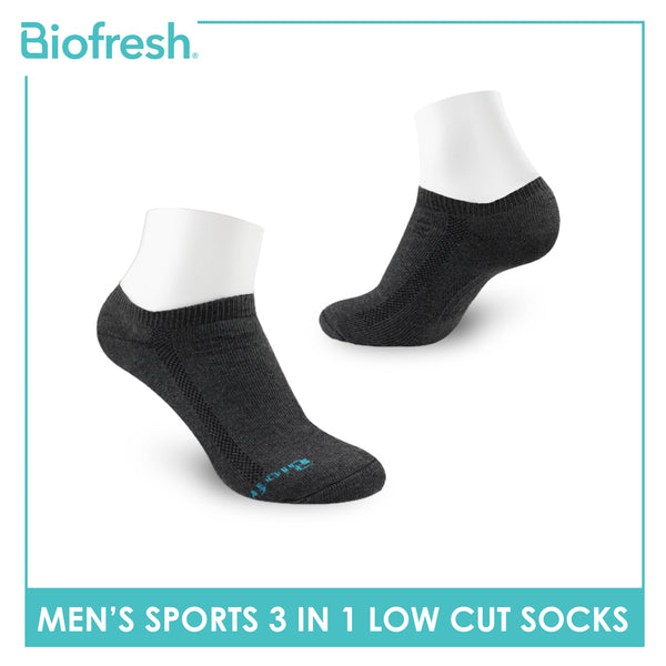 Biofresh Men's Cotton Thick Sports Low Cut Socks 3 pairs in a pack RMSKG21