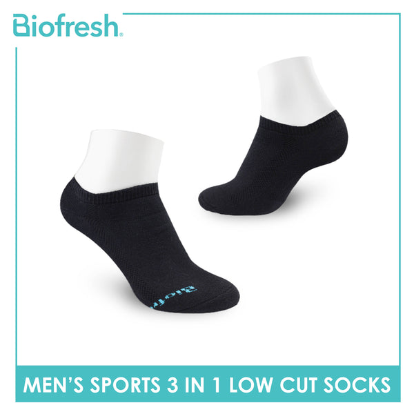 Biofresh Men's Cotton Thick Sports Low Cut Socks 3 pairs in a pack RMSKG21