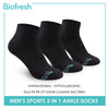 Biofresh Men’s Antimicrobial Thick Sports Ankle Socks 3 pairs in a pack RMSKG28