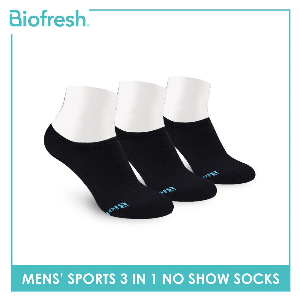 Biofresh Men's Cotton Thick Sports No Show Socks 3 pairs in a pack RMSKG30