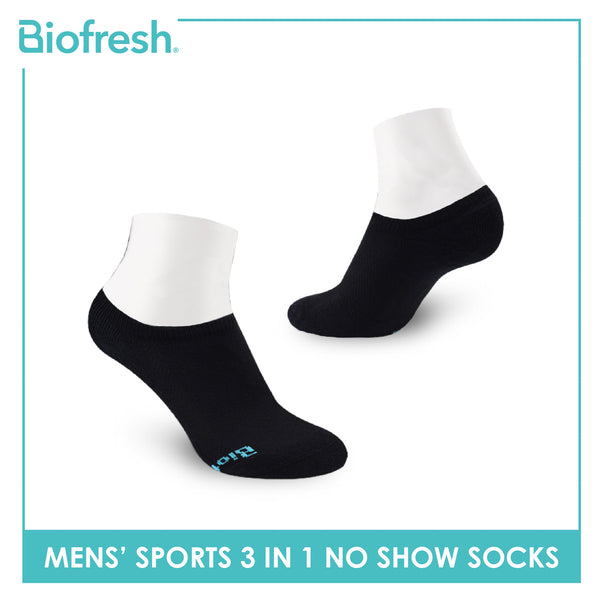 Biofresh Men's Cotton Thick Sports No Show Socks 3 pairs in a pack RMSKG30