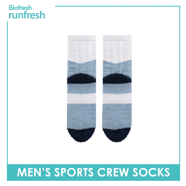 Biofresh Runfresh Men’s Cotton Thick Sports Crew Socks 1 pair RRMS532
