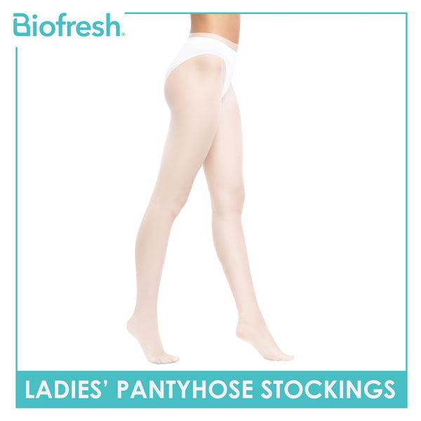 Biofresh Ladies’ Antimicrobial Full Support Smooth Stretch Pantyhose Stockings 50 Denier 1 pair RSPN50