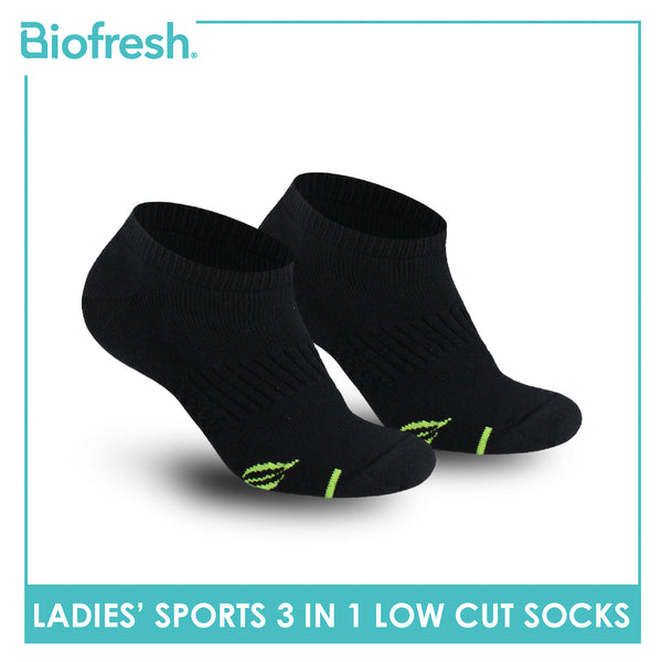 Biofresh Ladies’ Green Tea Sports Low Cut Socks 3 pairs in 1 pack RTLSKG1
