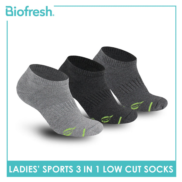 Biofresh Ladies’ Green Tea Sports Low Cut Socks 3 pairs in 1 pack RTLSKG1