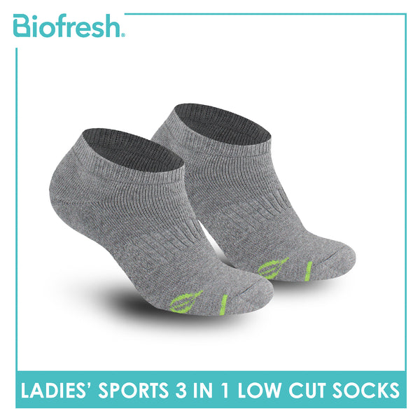 Biofresh Ladies’ Green Tea Sports Low Cut Socks 3 pairs in 1 pack RTLSKG1