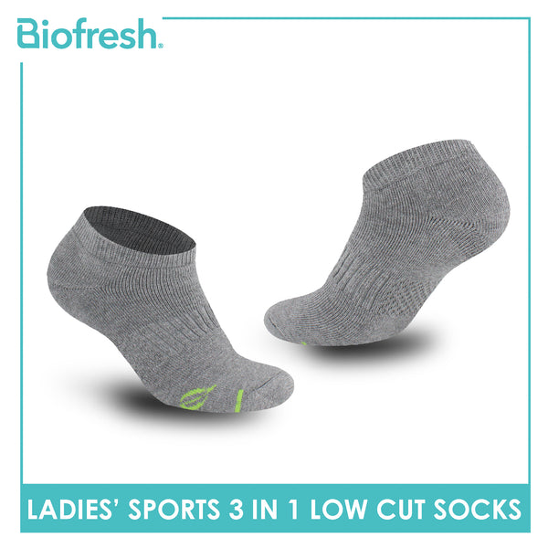 Biofresh Ladies’ Green Tea Sports Low Cut Socks 3 pairs in 1 pack RTLSKG1