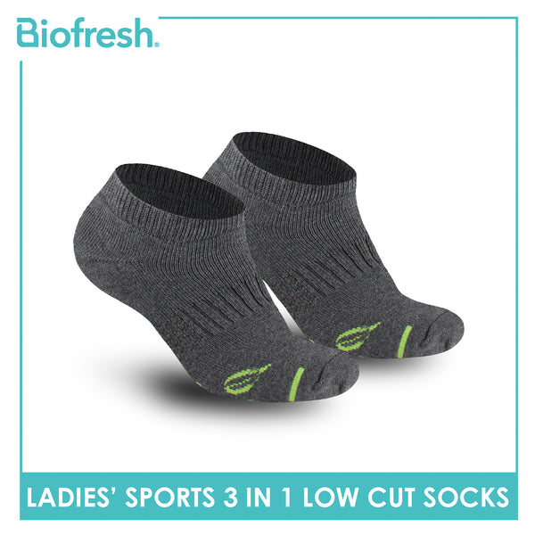 Biofresh Ladies’ Green Tea Sports Low Cut Socks 3 pairs in 1 pack RTLSKG1