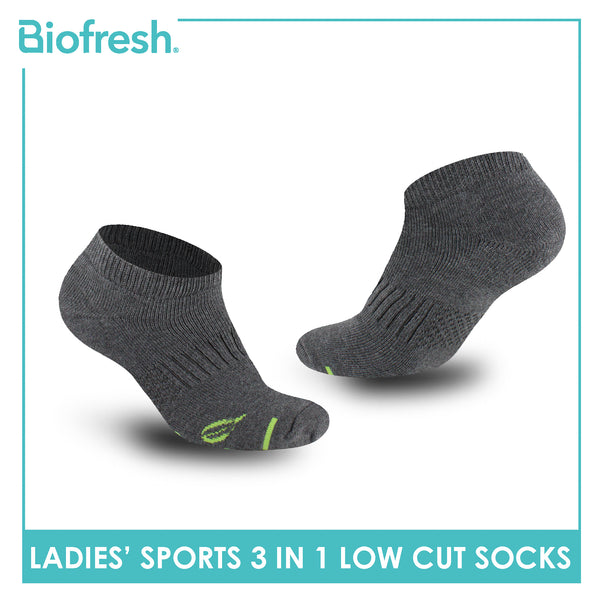 Biofresh Ladies’ Green Tea Sports Low Cut Socks 3 pairs in 1 pack RTLSKG1