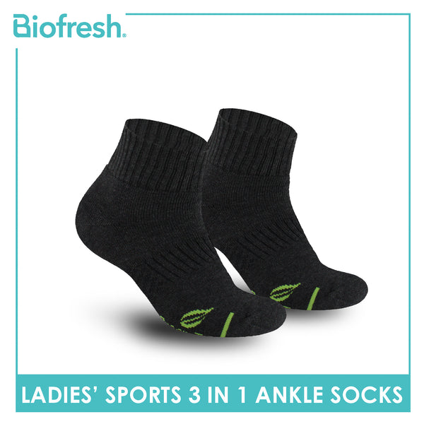 Biofresh Ladies’ Green Tea Sports Ankle Socks 3 pairs in 1 pack RTLSKG2