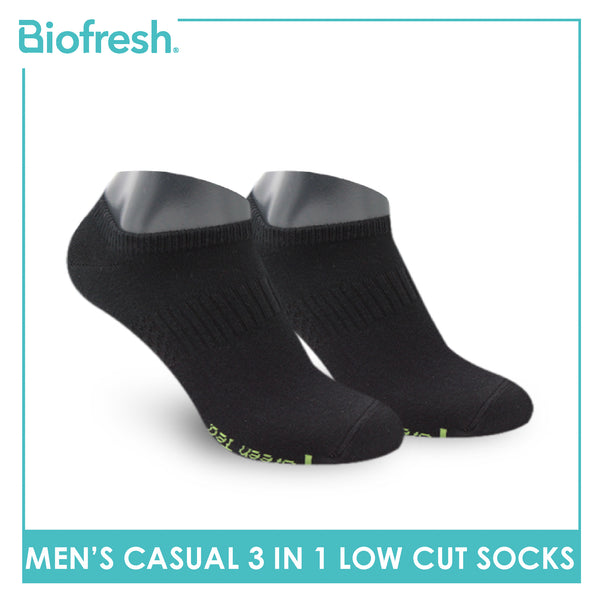 Biofresh Men’s Green Tea Lite Casual Low Cut Socks 3 pairs in 1 pack RTMCKG1