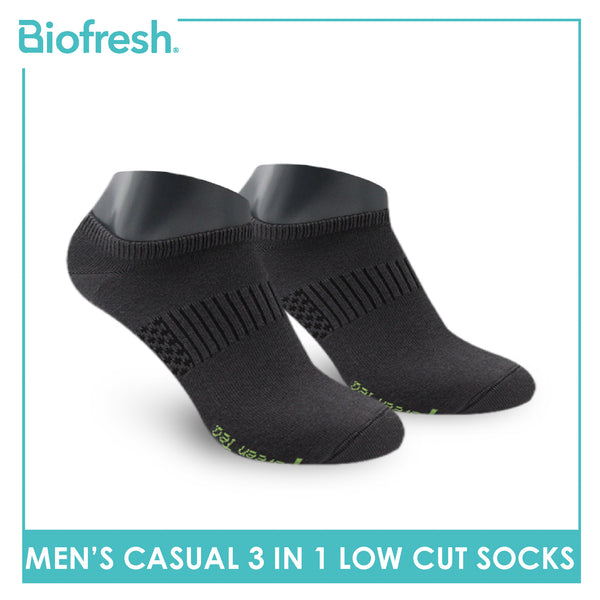 Biofresh Men’s Green Tea Lite Casual Low Cut Socks 3 pairs in 1 pack RTMCKG1