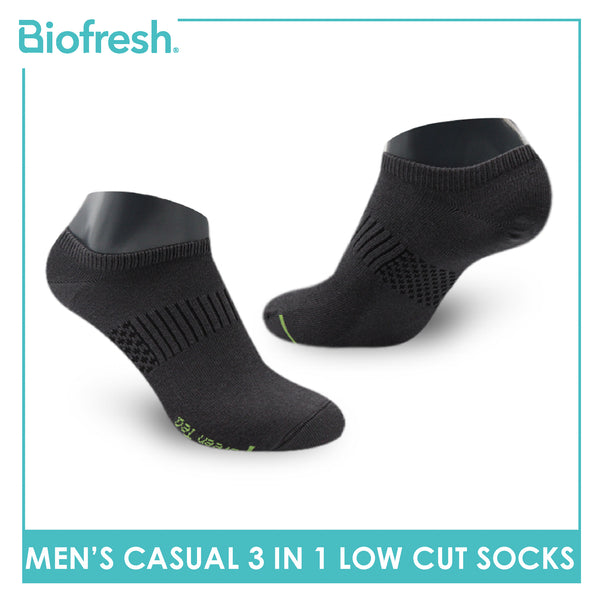 Biofresh Men’s Green Tea Lite Casual Low Cut Socks 3 pairs in 1 pack RTMCKG1