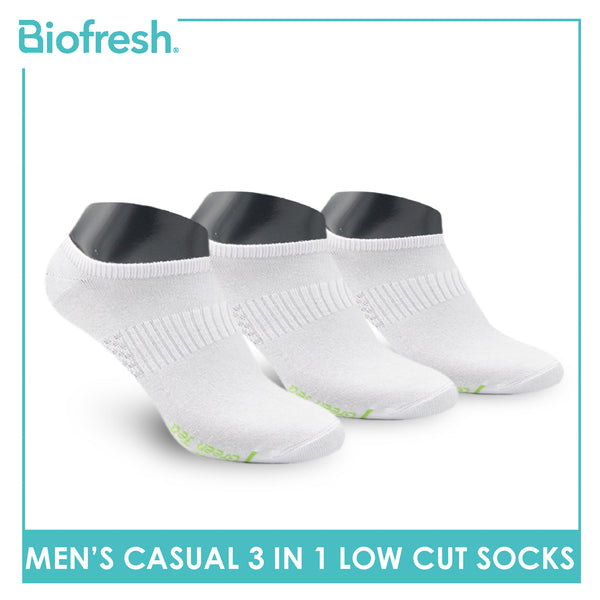 Biofresh Men’s Green Tea Lite Casual Low Cut Socks 3 pairs in 1 pack RTMCKG1