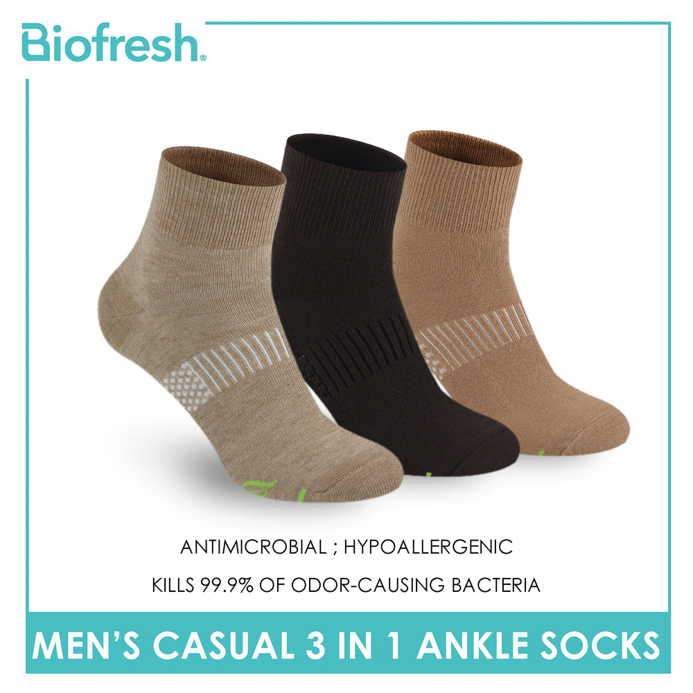 Biofresh Men’s Green Tea Lite Casual Ankle Socks 3 pairs in 1 pack RTMCKG2
