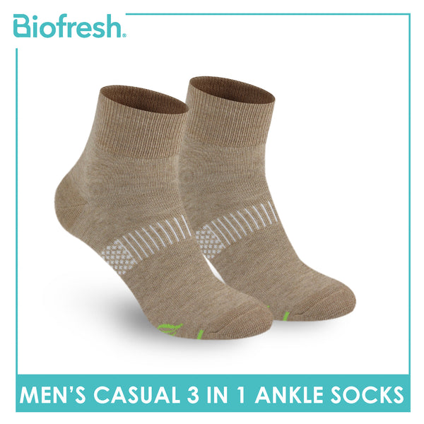 Biofresh Men’s Green Tea Lite Casual Ankle Socks 3 pairs in 1 pack RTMCKG2