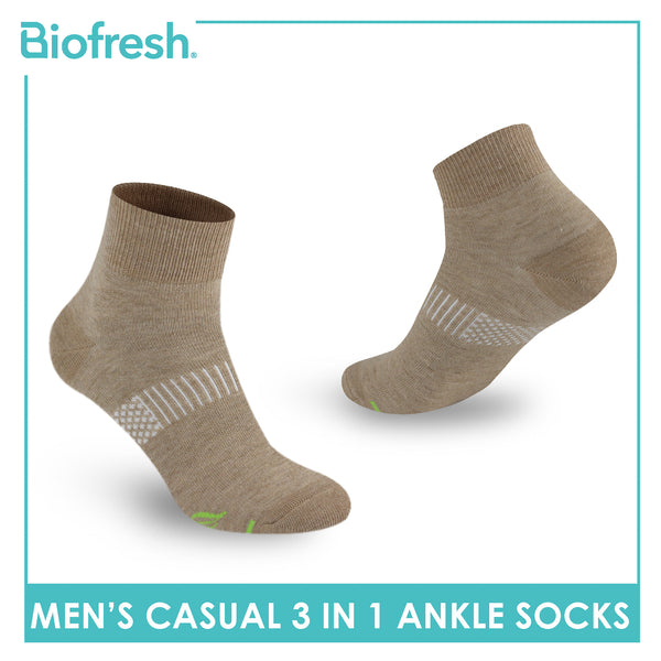 Biofresh Men’s Green Tea Lite Casual Ankle Socks 3 pairs in 1 pack RTMCKG2
