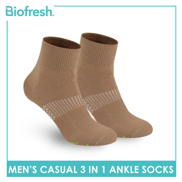 Biofresh Men’s Green Tea Lite Casual Ankle Socks 3 pairs in 1 pack RTMCKG2