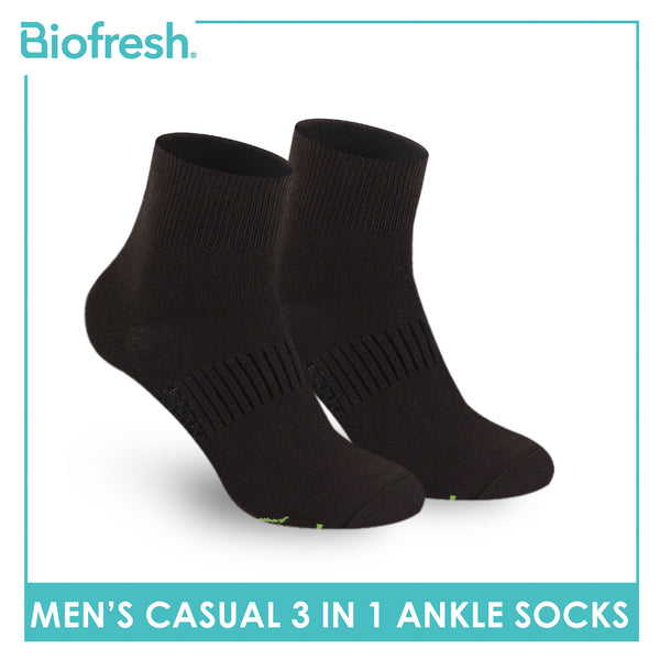 Biofresh Men’s Green Tea Lite Casual Ankle Socks 3 pairs in 1 pack RTMCKG2