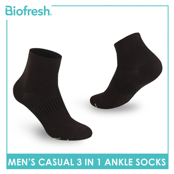 Biofresh Men’s Green Tea Lite Casual Ankle Socks 3 pairs in 1 pack RTMCKG2