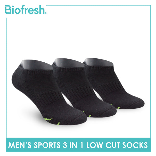 Biofresh Men’s Green Tea Sports Low Cut Socks 3 pairs in 1 pack RTML-220
