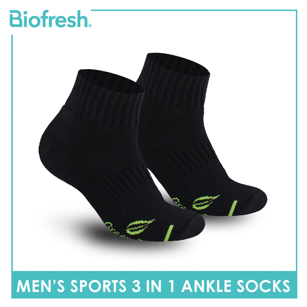 Biofresh Men’s Green Tea Sports Ankle Socks 3 pairs in 1 pack RTMSKG1H