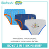 Biofresh | SpongeBob Boys' Antimicrobial Cotton Bikini Brief 3 pieces in a pack SBBBKG512