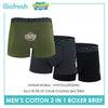 Biofresh | SpongeBob Men's Antimicrobial Cotton Boxer Brief 3 pieces in a pack SBMBBG512