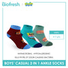 Biofresh | SpongeBob Boys' Antimicrobial Cotton Thin Casual Ankle Socks 3 pairs in 1 pack SBRBCG531