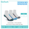 Biofresh | SpongeBob Boys' Antimicrobial Cotton Lite Casual Ankle Socks 3 pairs in 1 pack SBRBCKG1