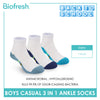 Biofresh | SpongeBob Boys’ Antimicrobial Cotton Lite Casual Ankle Socks 3 pairs in 1 pack SBRBCKG4